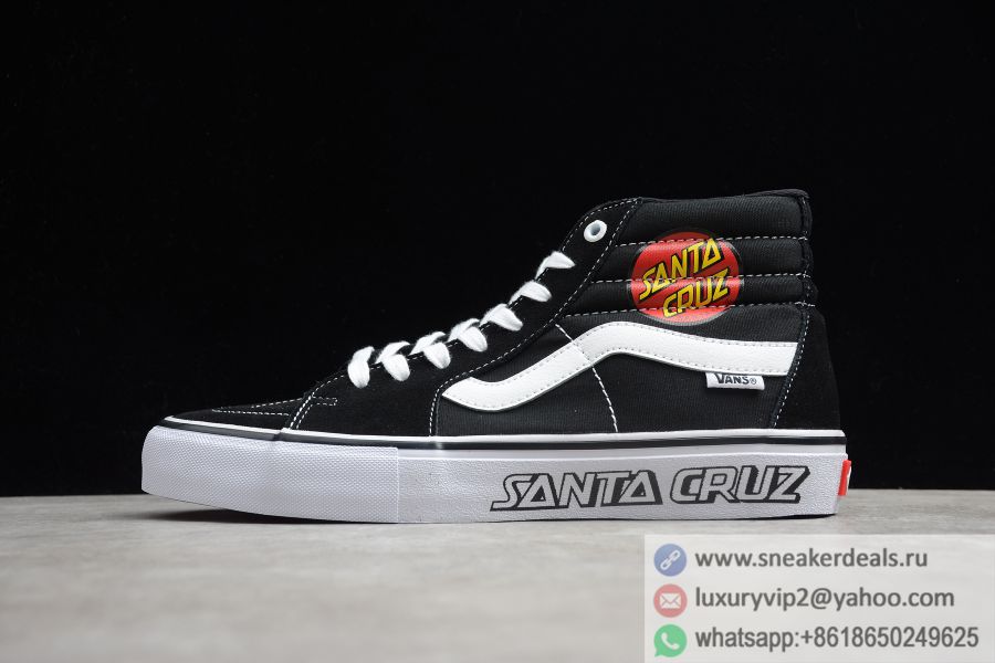 Santa Cruz x Vans Sk8-Hi Pro Black VN0A4U16XHU Unisex Skate Shoes